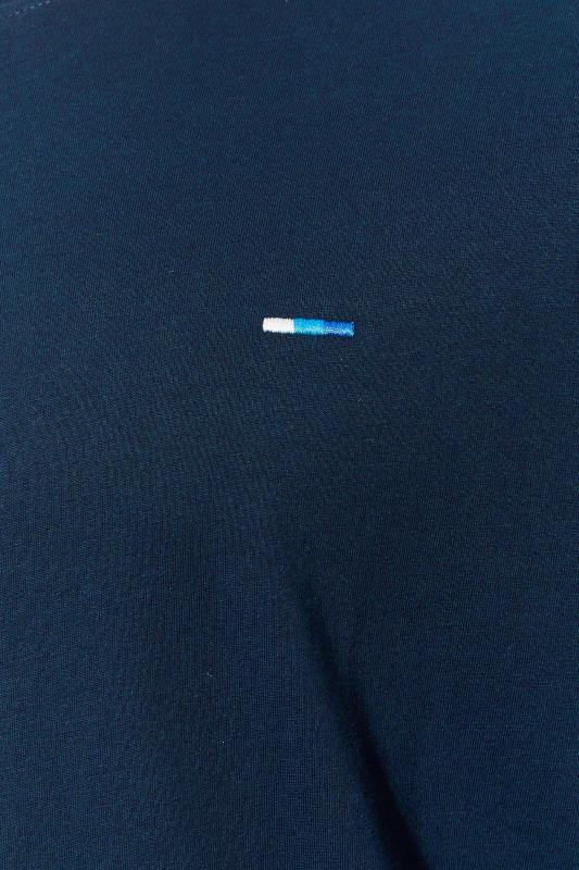 BadRhino Big & Tall Navy Blue Plain Long Sleeve T-Shirt 2