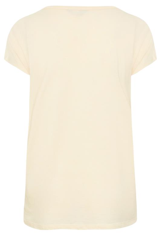 Curve Plus Size Cream Essential Short Sleeve T-Shirt | Yours Clothing  7