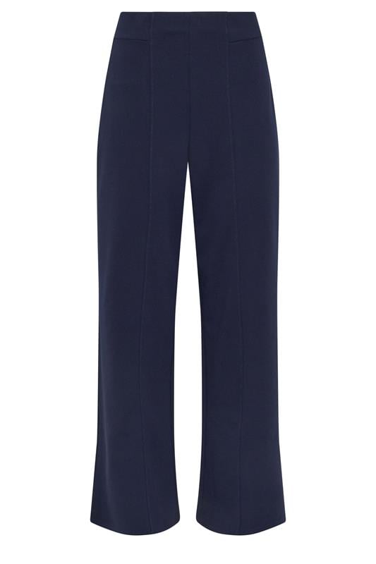 STAR Navy Blue Seam Detail Wide Leg Trousers | StarByJM 5