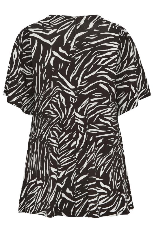 YOURS Plus Size Curve Black Animal Print Swing Top | Yours Clothing  7