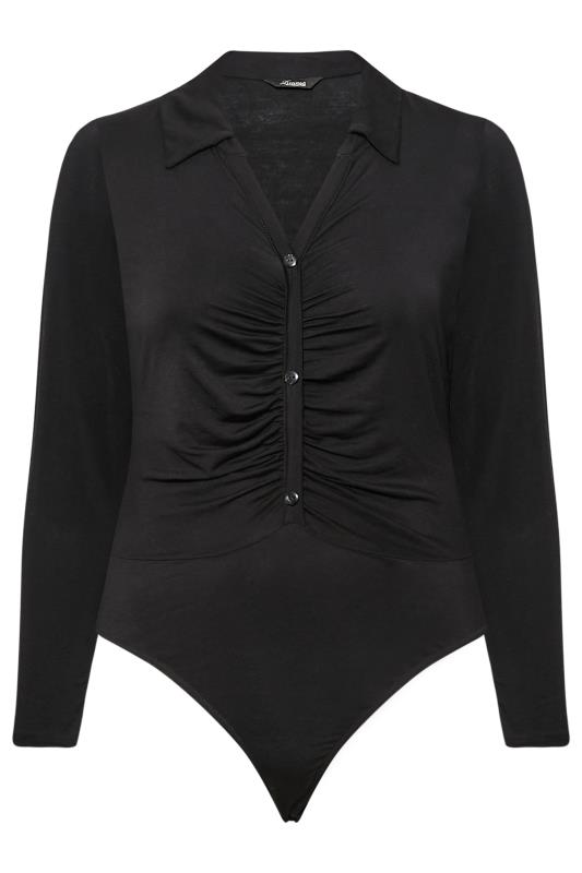 LIMITED COLLECTION Curve Black Ruched Front Bodysuit 6