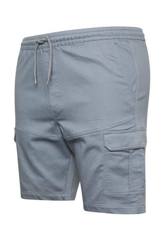 BadRhino Big & Tall Blue Elasticated Waist Cargo Shorts | BadRhino 5