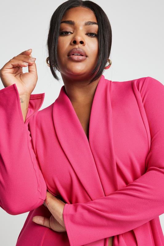 LIMITED COLLECTION Plus Size Hot Pink Blazer | Yours Clothing 4