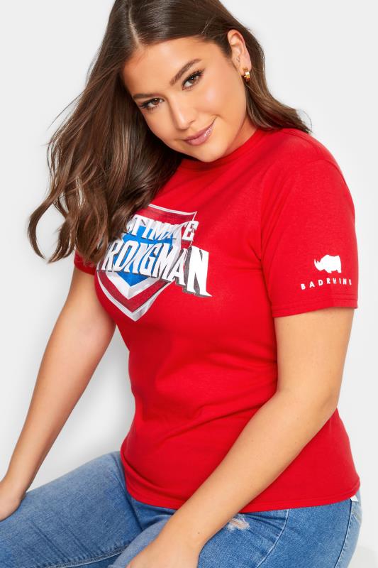 BadRhino Women's Red Ultimate Strongman T-Shirt | BadRhino 4