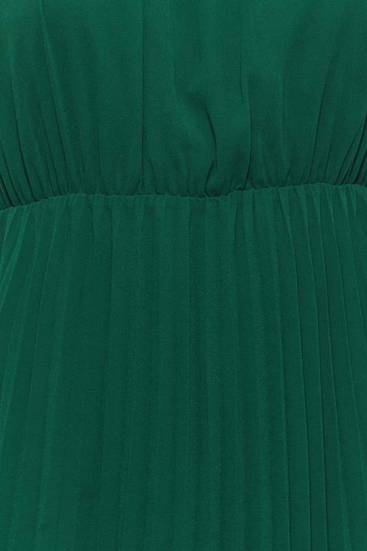 YOURS LONDON Plus Size Forest Green Pleated Maxi Dress | Yours Clothing 5