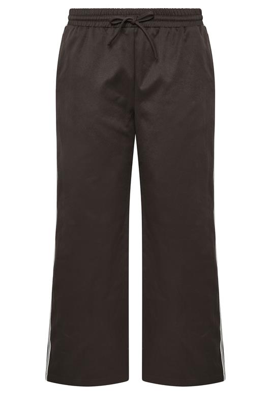  PixieGirl Petite Chocolate Brown Side Stripe Wide Leg Joggers