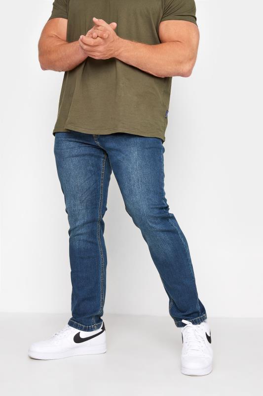 Tapered D555 Big & Tall Blue Tapered Stretch Jeans