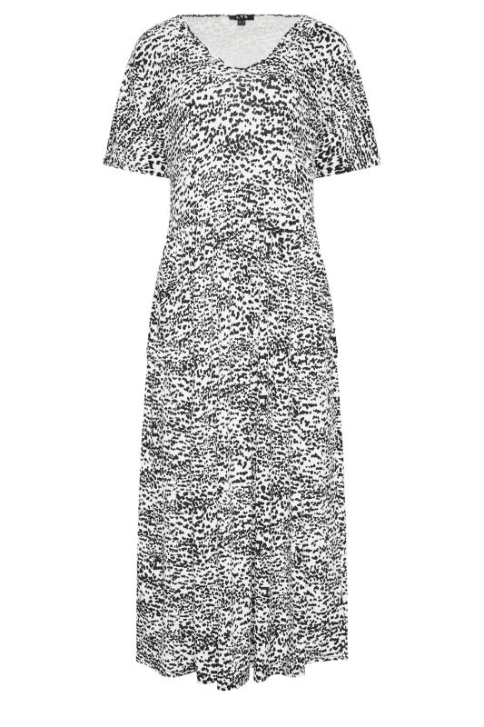 LTS Tall Women's White Abstract Spot Print Pocket Detail Midi Dress | Long Tall Sally 5
