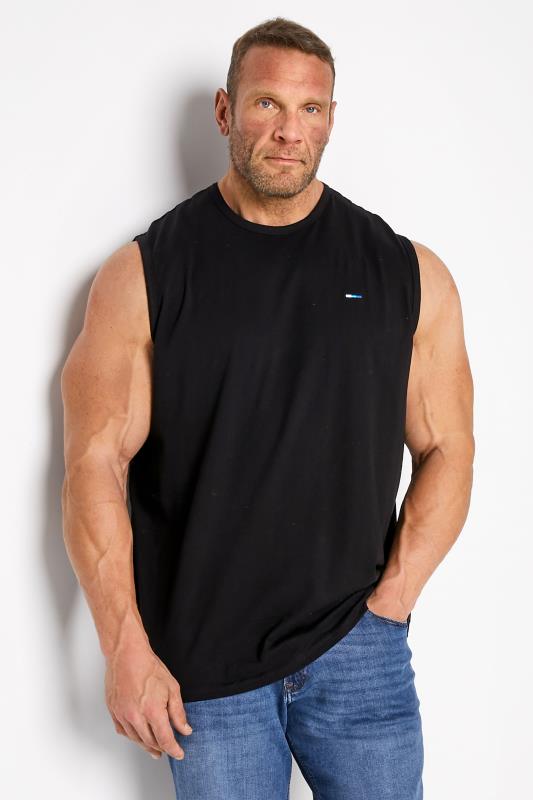 Men's Vests BadRhino Big & Tall Black Muscle Vest
