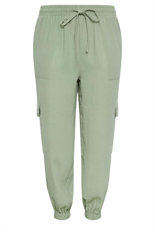 LIMITED COLLECTION Plus Size Khaki Green Cargo Pocket Trousers 5