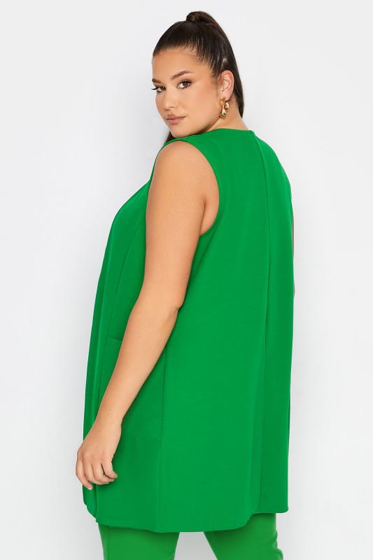 LIMITED COLLECTION Curve Bright Green Sleeveless Blazer 4