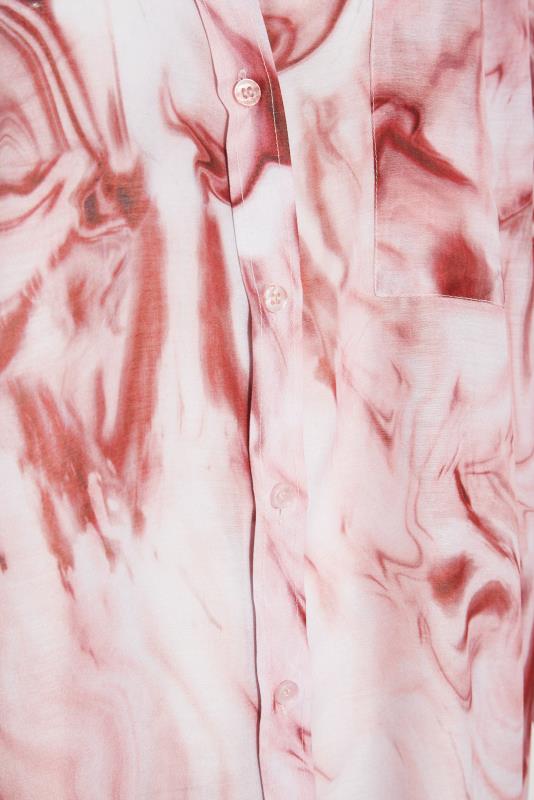 LIMITED COLLECTION Curve Pink Marble Print Oversized Shirt_S.jpg