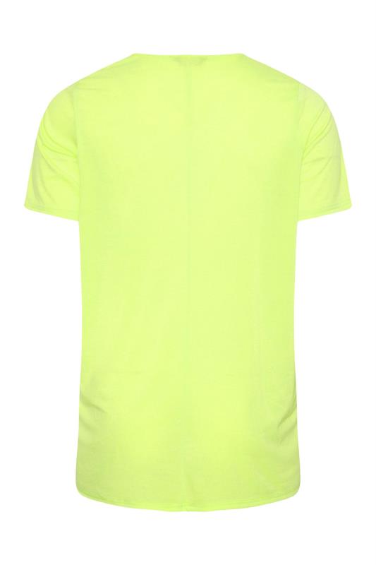 LIMITED COLLECTION Plus Size Lime Green Exposed Seam T-Shirt | Yours Clothing  6