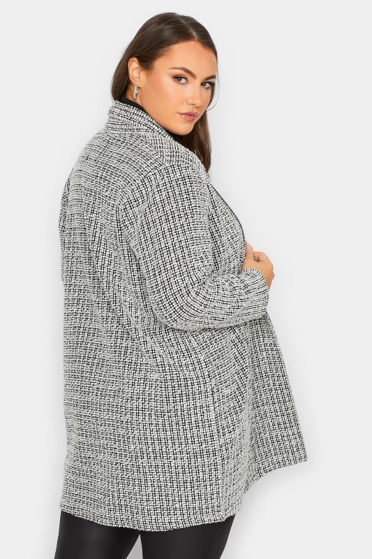 Curve Plus Size Grey Textured Cardigan | Yours Clothing  4