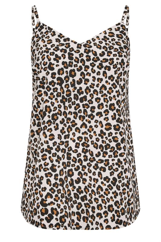 YOURS Plus Size White Leopard Print Cami Vest Top | Yours Clothing 6