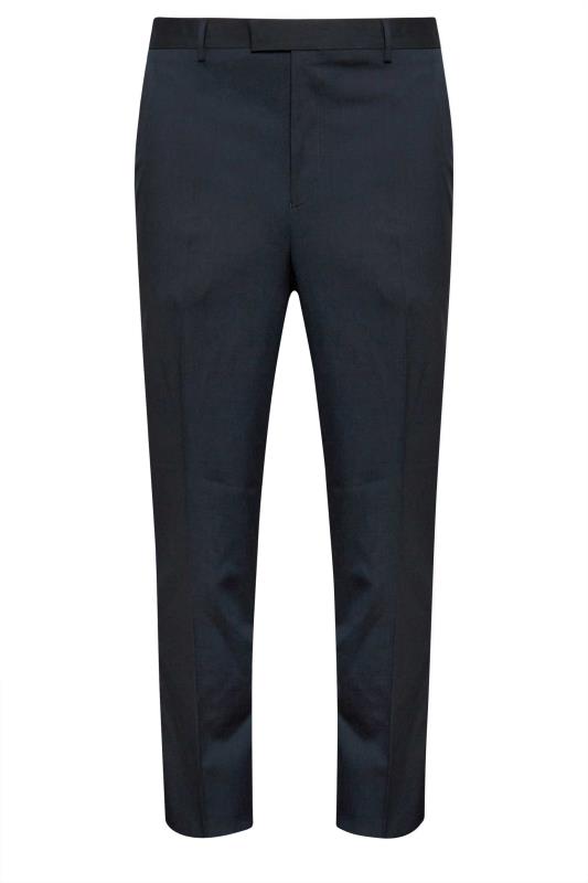 BadRhino Big & Tall Navy Blue Plain Suit Trousers | BadRhino 3