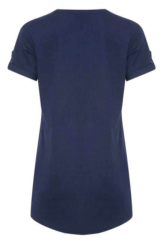 Tall Women's LTS Navy Blue Short Sleeve Pocket T-Shirt | Long Tall Sally 7