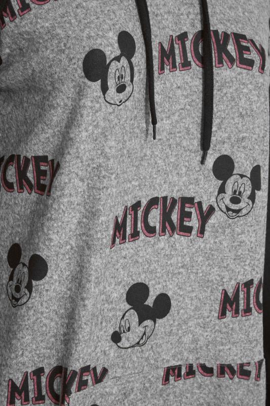 Plus Size DISNEY Grey 'Mickey' Print Soft Touch Hoodie | Yours Clothing 5