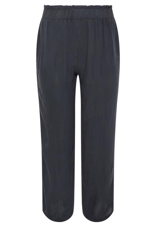 PixieGirl Petite Women's Black Acid Wash Wide Leg Trousers | PixieGirl 5