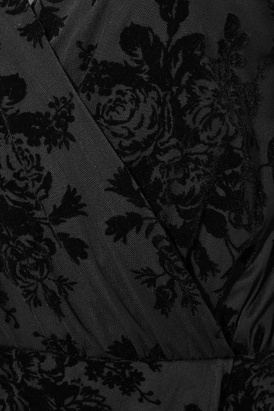 LTS Tall Black Floral Mesh Wrap Midi Dress_S.jpg