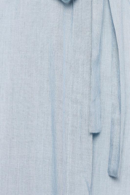 LTS Tall Light Blue Broderie Anglaise Dressing Gown | Long Tall Sally 5