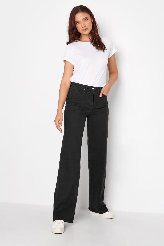 LTS Tall Black BEA Wide Leg Jeans | Long Tall Sally 2