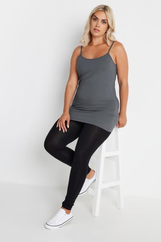 YOURS Plus Size 3 PACK Black & Nude Cami Tops | Yours Clothing  5