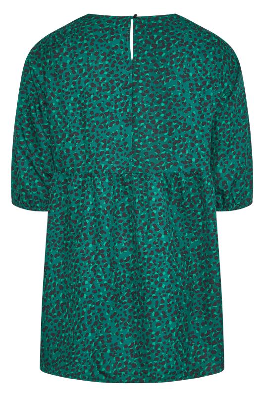 LIMITED COLLECTION Plus Size Emerald Green Dalmatian Print Top | Yours Clothing 8