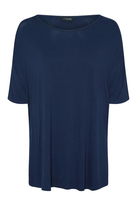 Plus Size Navy Blue Oversized T-Shirt | Yours Clothing  6