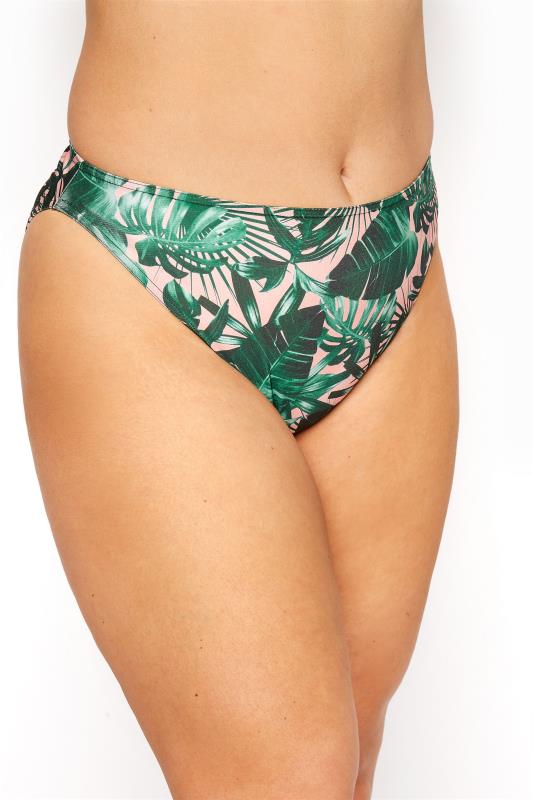 Womens Summer Palm Brief Panty Plus Comfort Bikini Underwear 