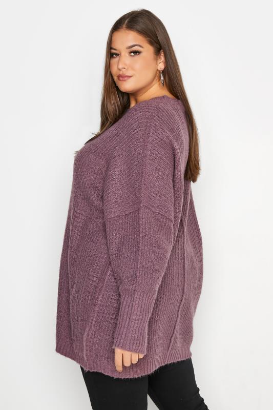 Curve Purple Oversized Knitted Jumper 3