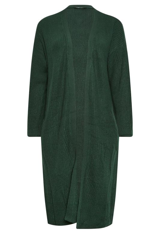 YOURS Plus Size Forest Green Longline Cardigan | Yours Clothing 6
