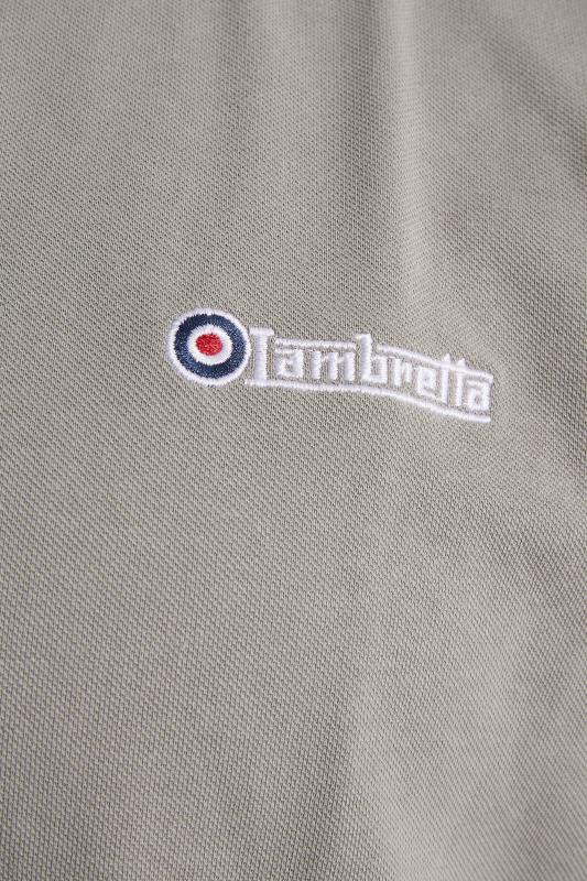 LAMBRETTA Grey Tipped Polo Shirt | BadRhino 2