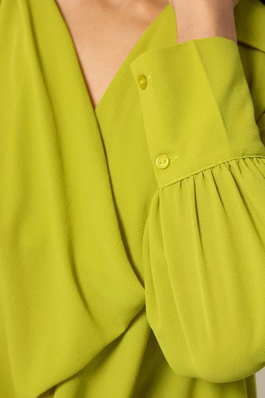M&Co Green Drape Front Blouse | M&Co 4