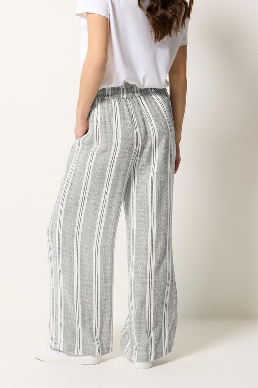 M&Co White Stripe Wide Leg Trousers | M&Co 2