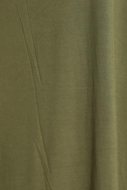 Curve Khaki Green Grown On Sleeve Cardigan 5