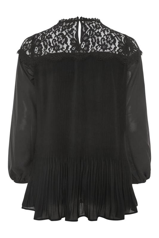 Plus Size YOURS LONDON Black Lace Pleat Tunic | Yours Clothing 7