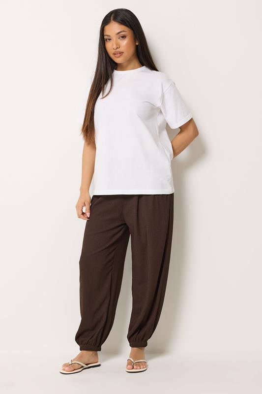 M&Co Petite Chocolate Brown Balloon Trousers | M&Co 1