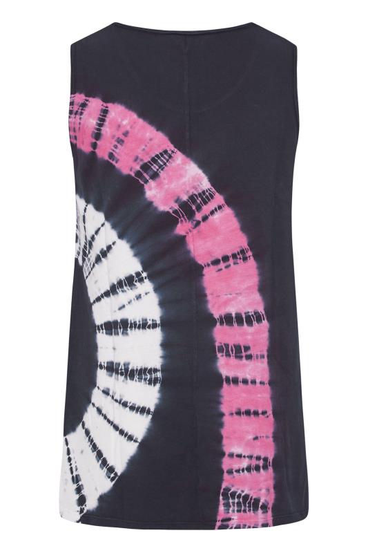 Curve Black & Pink Tie Dye Vest Top 7