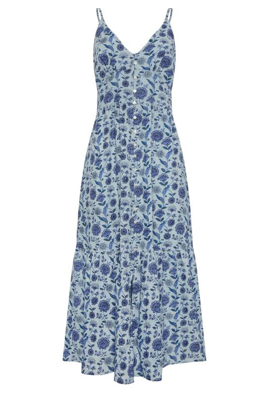 LTS Tall Women's Blue Floral Print Midaxi Sundress | Long Tall Sally 5