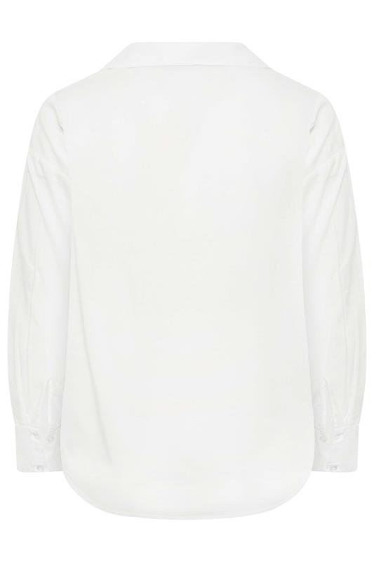 LIMITED COLLECTION Plus Size White Tie Hem Shirt | Yours Clothing 7