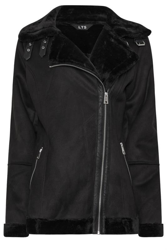 LTS Tall Black Aviator Jacket | Long Tall Sally 5