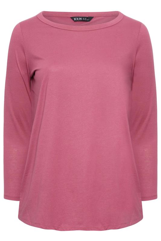YOURS Plus Size Pink Long Sleeve Top | Yours Clothing 5