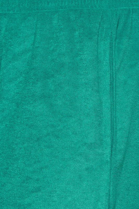 YOURS Plus Size Turquoise Green Towelling Beach Shorts | Yours Clothing 3
