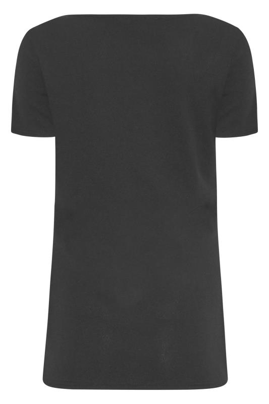 LTS Tall Black Cut Out Detail T-Shirt 7