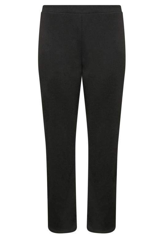 Plus Size Black Scuba Side Split Trousers | Yours Clothing 4