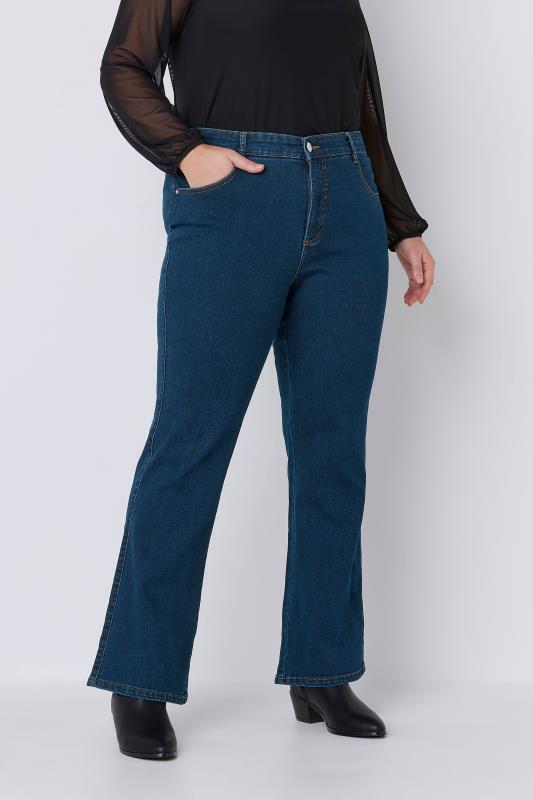  Grande Taille EVANS Curve Fit Indigo Bootcut Jeans