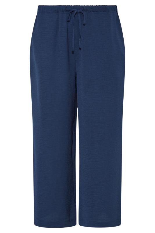 LTS Tall Navy Blue Lightweight Twill Cropped Trousers_F.jpg