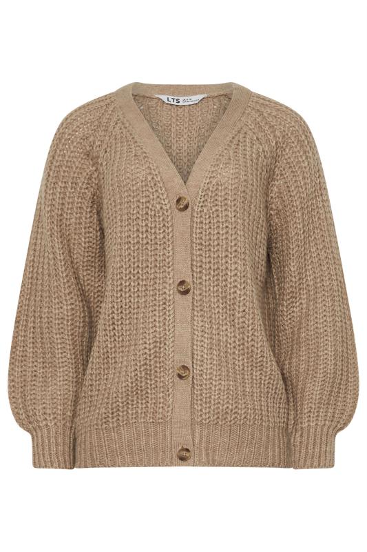 LTS Tall Brown Cable Knit Button Cardigan | Long Tall Sally 8