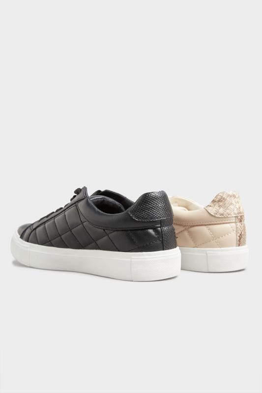 LTS Beige Brown Quilted Trainers In Standard Fit | Long Tall Sally 7